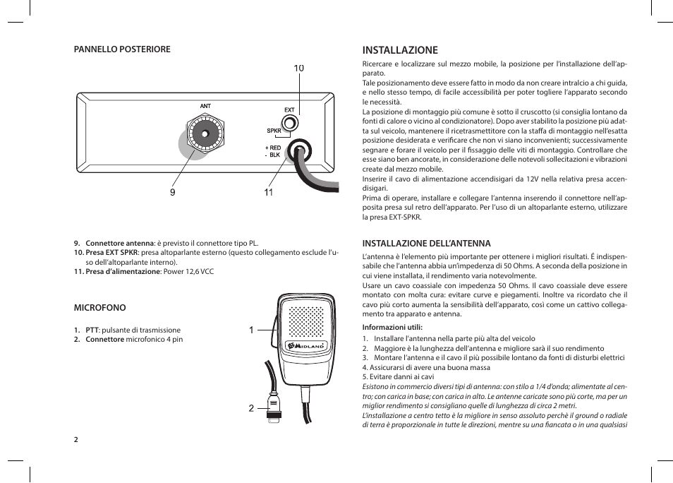 MIDLAND 203 User Manual | Page 4 / 44