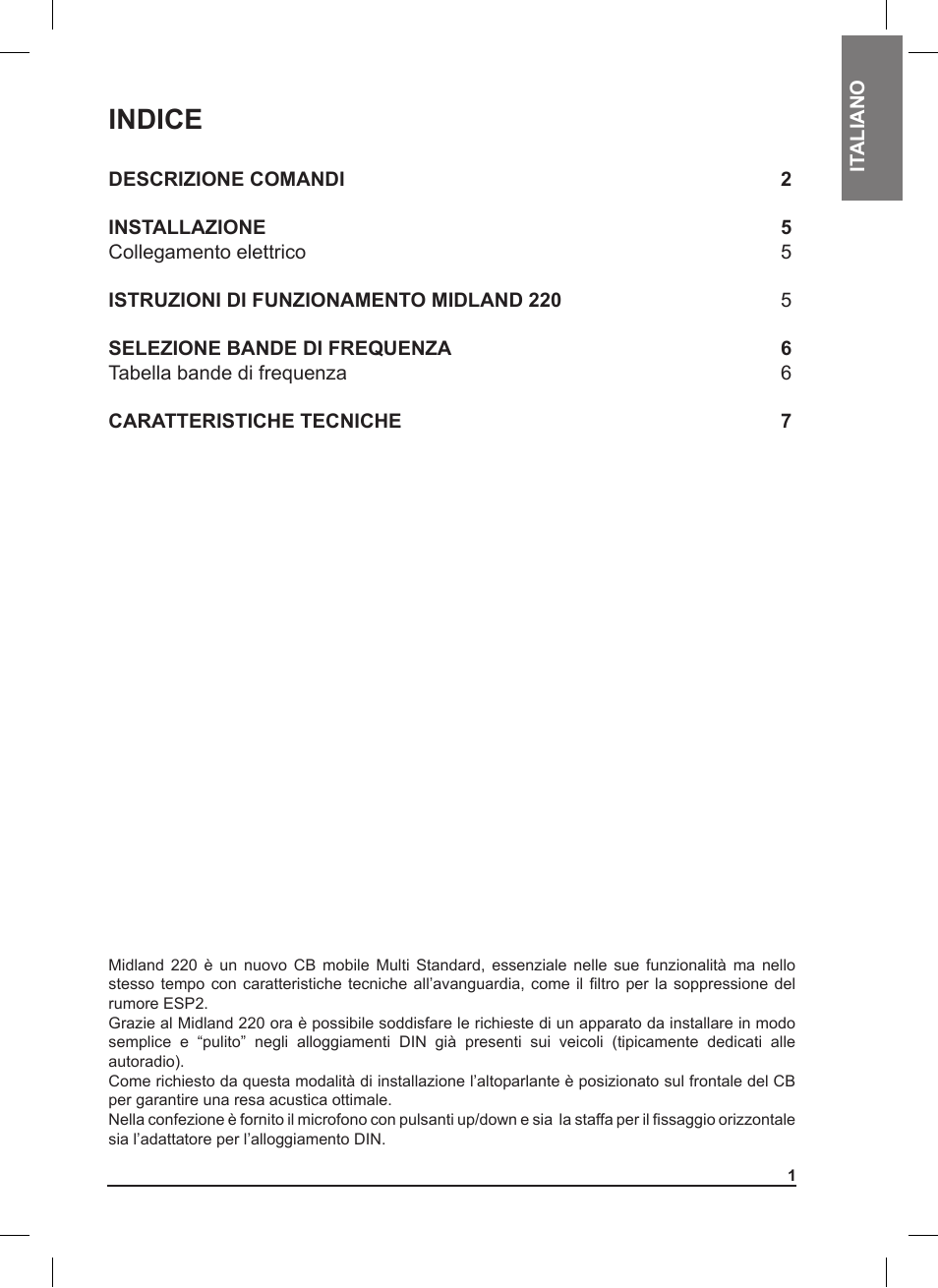 MIDLAND 220 User Manual | 68 pages