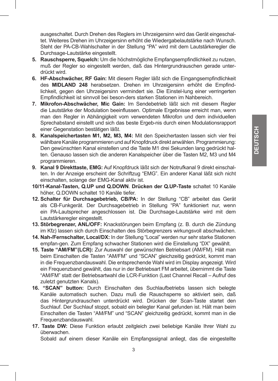 MIDLAND 248 User Manual | Page 19 / 68