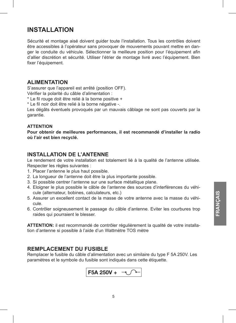 Installation | MIDLAND 248 User Manual | Page 37 / 68