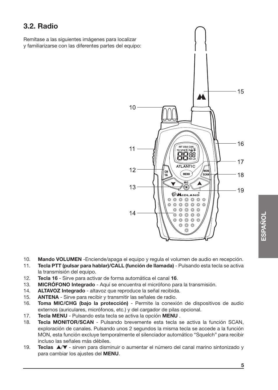 Radio | MIDLAND Atlantic XT User Manual | Page 51 / 110