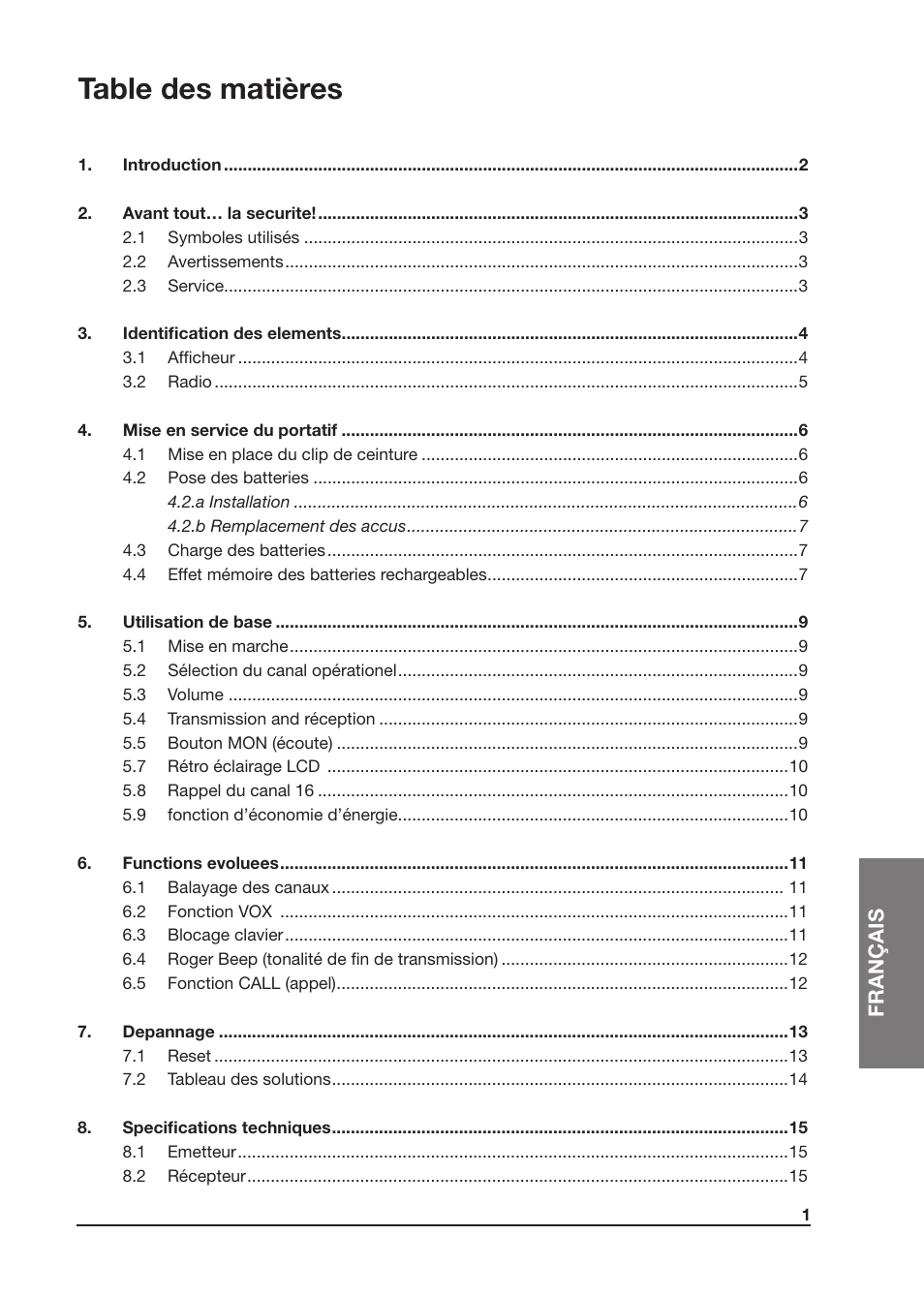 MIDLAND Atlantic XT User Manual | Page 63 / 110
