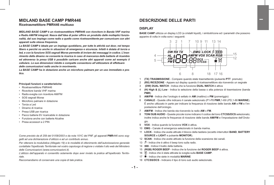 MIDLAND Base Camp446 User Manual | 71 pages