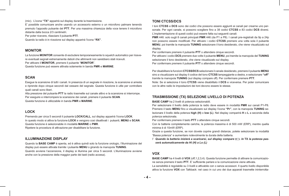 MIDLAND Base Camp446 User Manual | Page 4 / 71