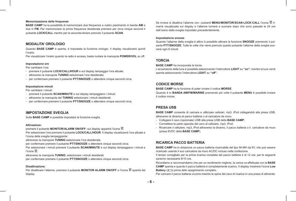 MIDLAND Base Camp446 User Manual | Page 6 / 71