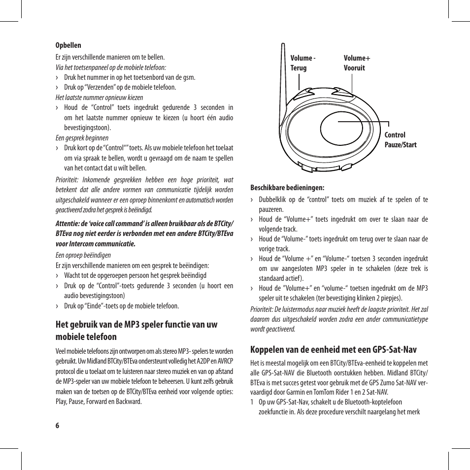 Koppelen van de eenheid met een gps-sat-nav | MIDLAND BT City User Manual | Page 120 / 162