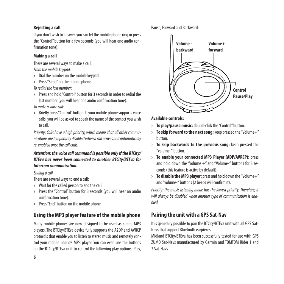 MIDLAND BT City User Manual | Page 22 / 162