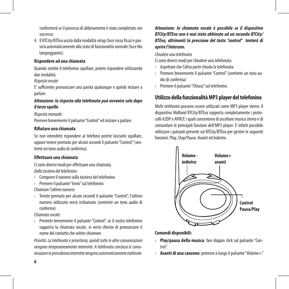 MIDLAND BT City User Manual | Page 6 / 162