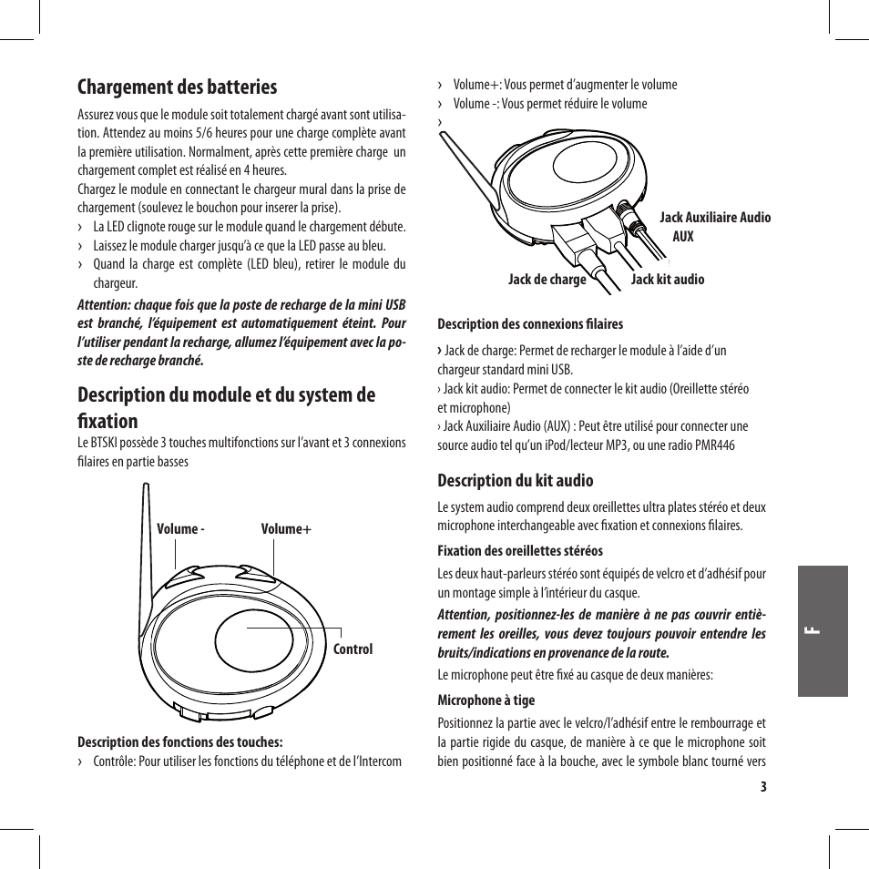 Chargement des batteries, Description du module et du system de fixation | MIDLAND BT City User Manual | Page 67 / 162