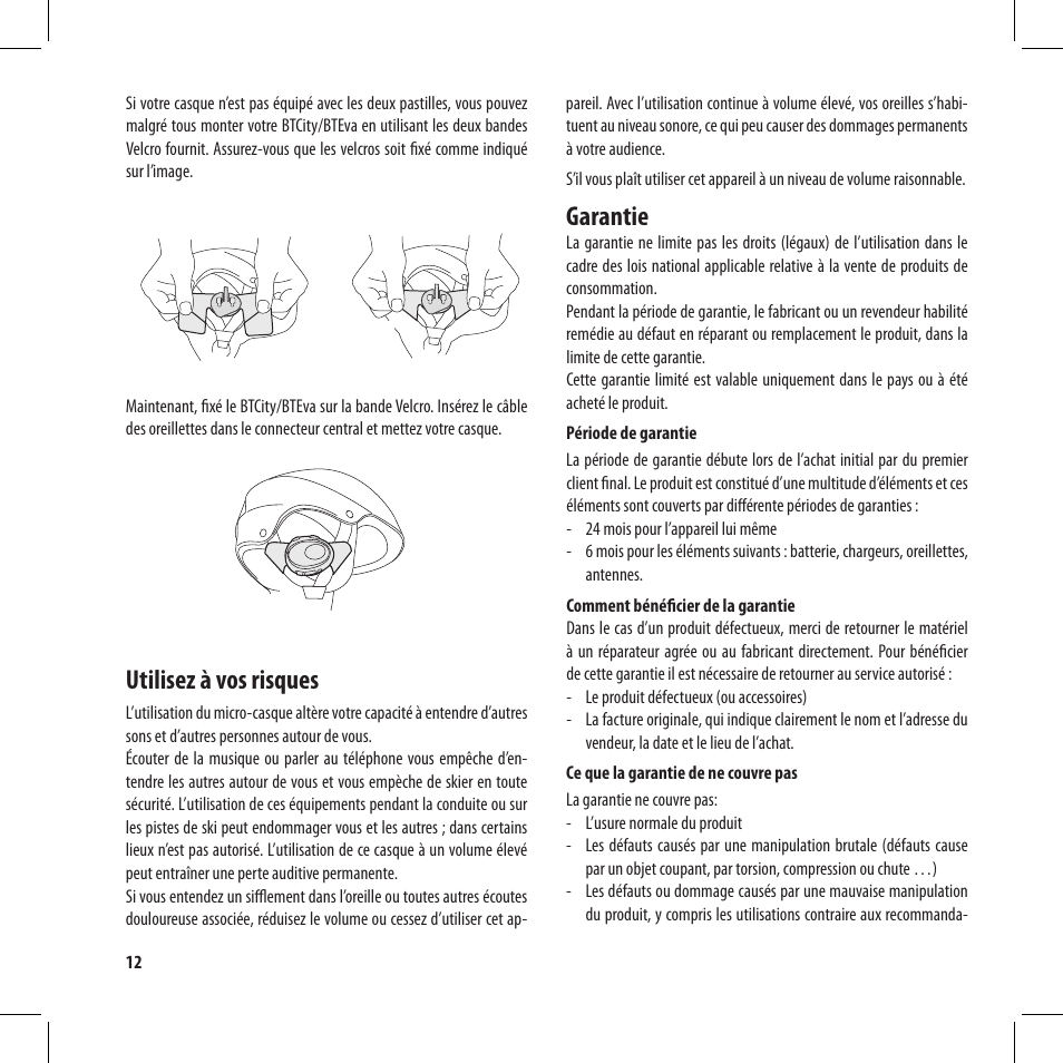 Utilisez à vos risques, Garantie | MIDLAND BT City User Manual | Page 76 / 162