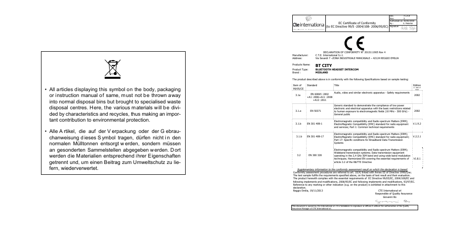 Bt city | MIDLAND BT City UK (Vers. 14.03.2013) User Manual | Page 15 / 16