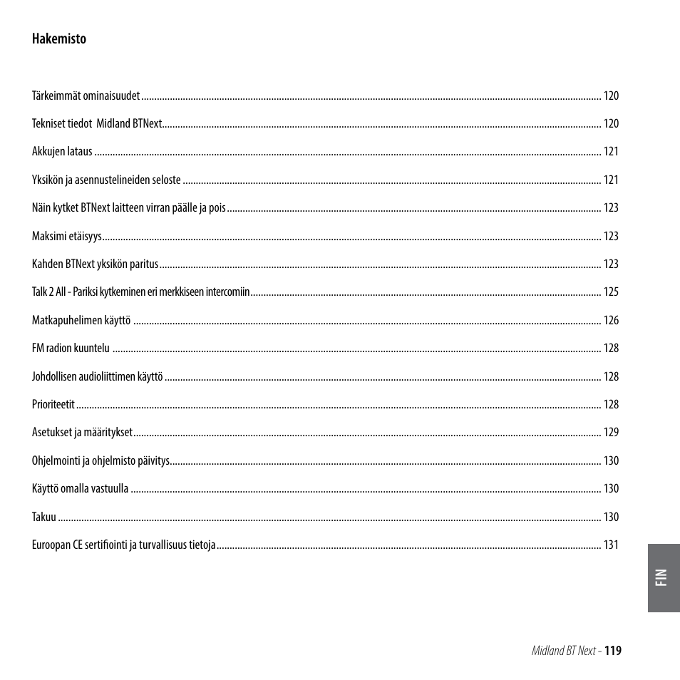 MIDLAND BT Next 2.0 User Manual | Page 120 / 136