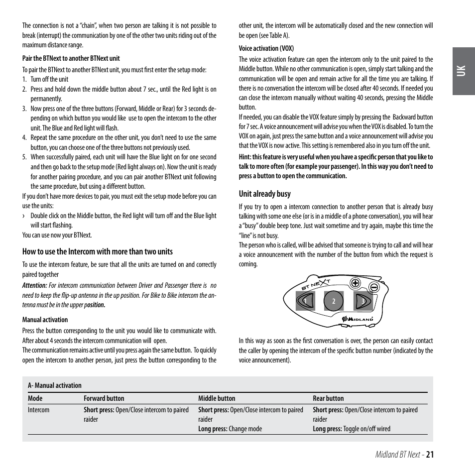 MIDLAND BT Next 2.0 User Manual | Page 22 / 136