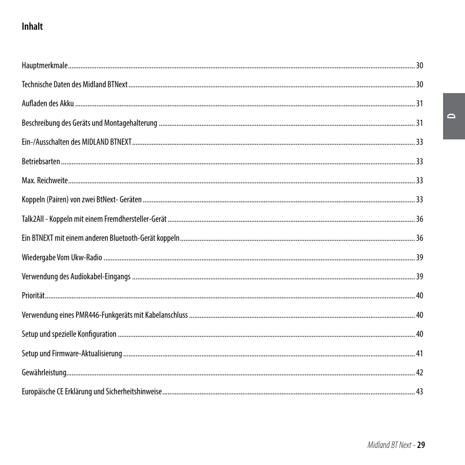 MIDLAND BT Next 2.0 User Manual | Page 30 / 136