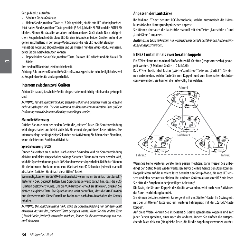 MIDLAND BT Next 2.0 User Manual | Page 35 / 136