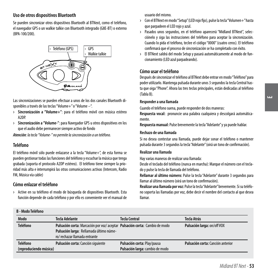 Midland bt next - 53 | MIDLAND BT Next 2.0 User Manual | Page 54 / 136