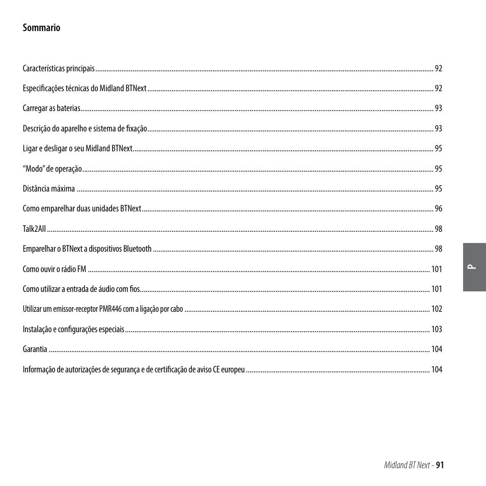 MIDLAND BT Next 2.0 User Manual | Page 92 / 136