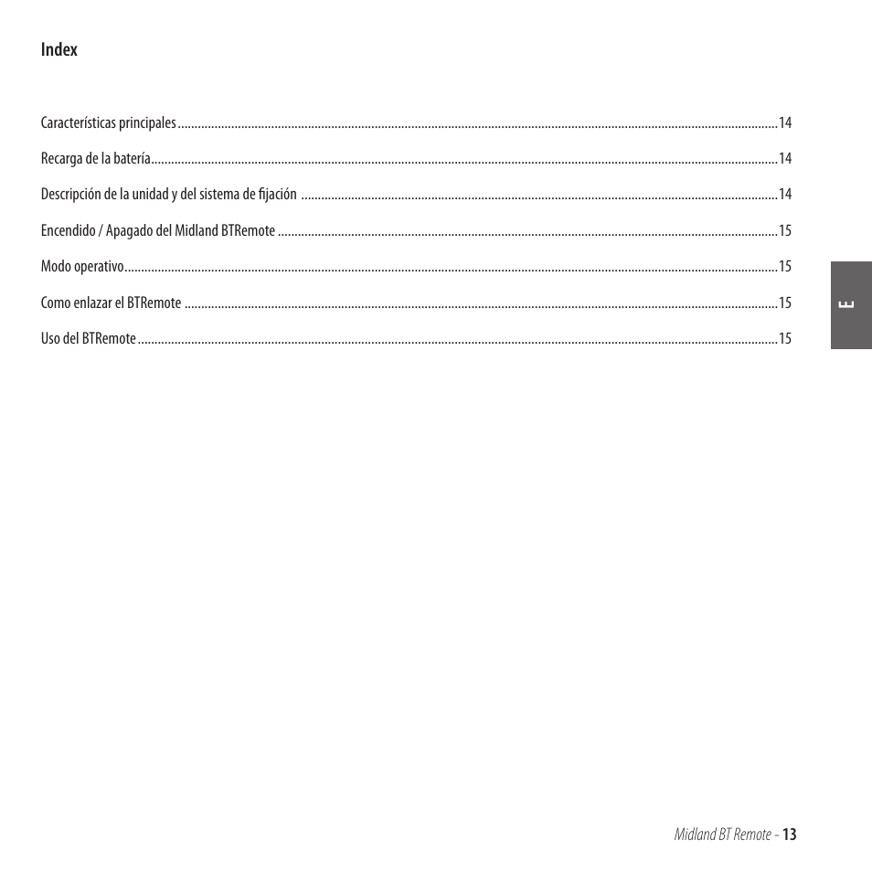 MIDLAND BT Remote User Manual | Page 13 / 41