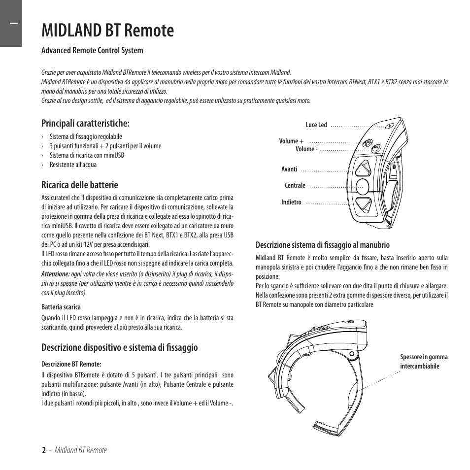 Midland bt remote | MIDLAND BT Remote User Manual | Page 2 / 41
