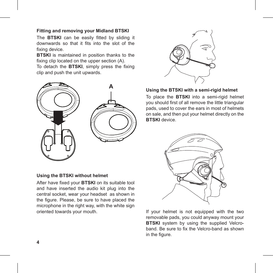 MIDLAND BT Ski User Manual | Page 4 / 16