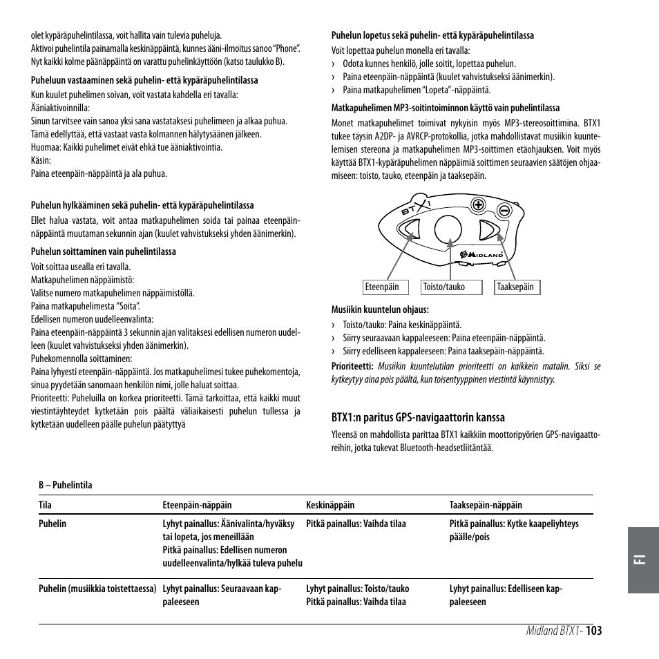 Midland btx1- 103 | MIDLAND BTX1 User Manual | Page 104 / 111