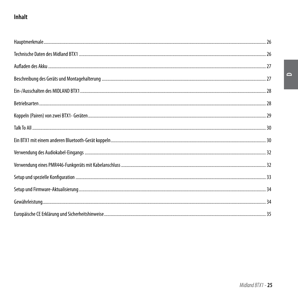 MIDLAND BTX1 User Manual | Page 26 / 111