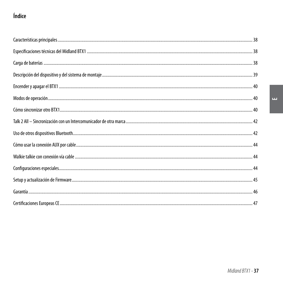 MIDLAND BTX1 User Manual | Page 38 / 111