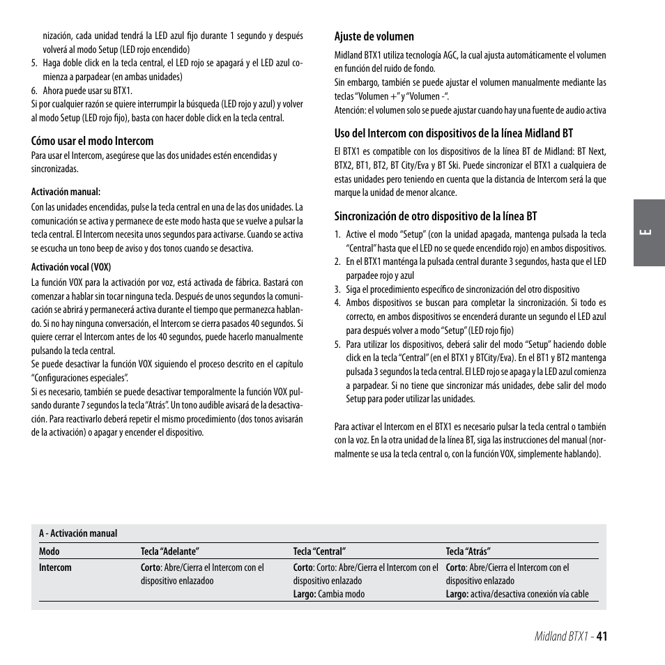 MIDLAND BTX1 User Manual | Page 42 / 111