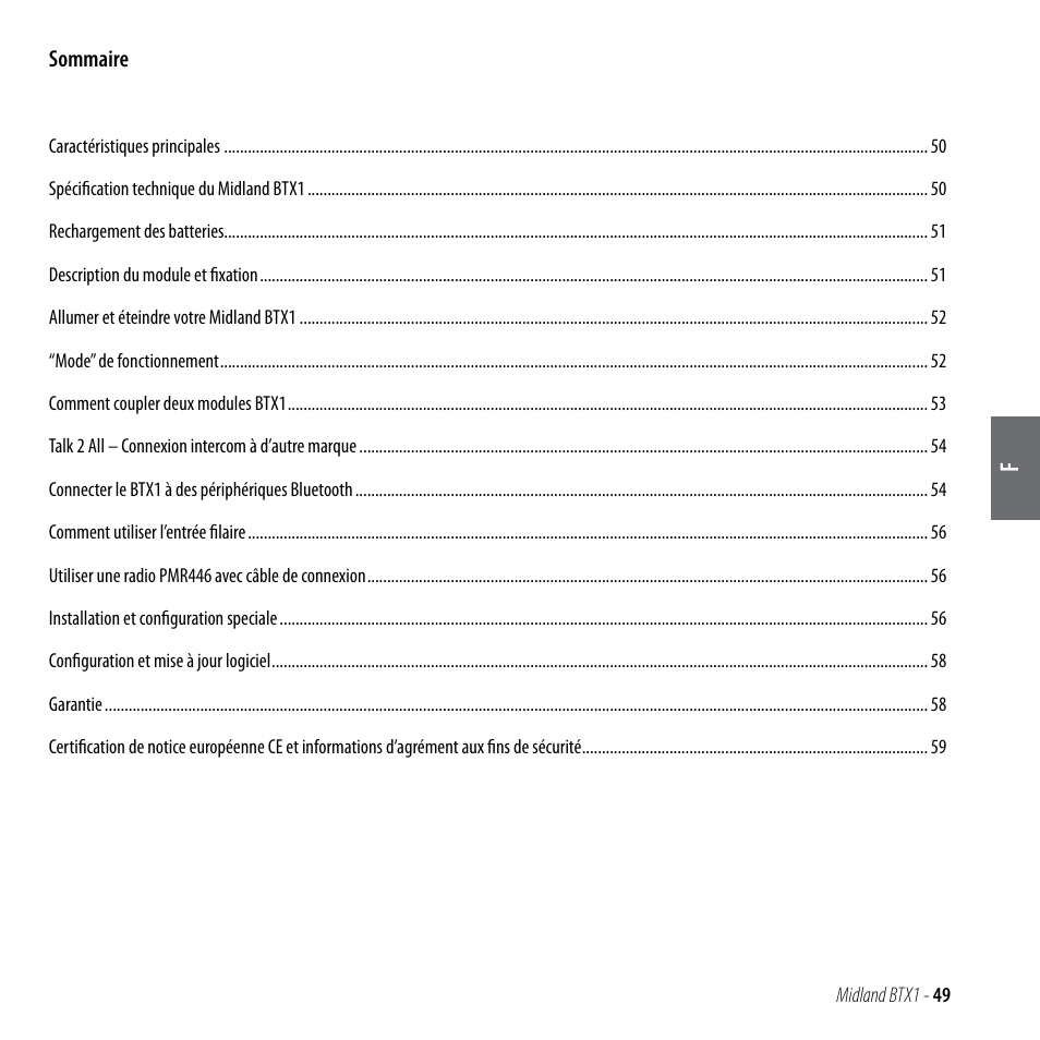 MIDLAND BTX1 User Manual | Page 50 / 111