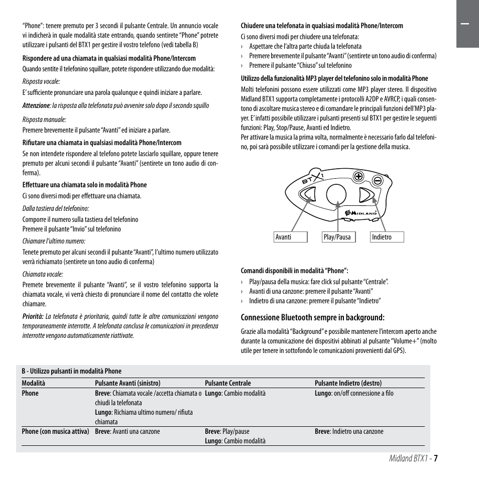 MIDLAND BTX1 User Manual | Page 8 / 111