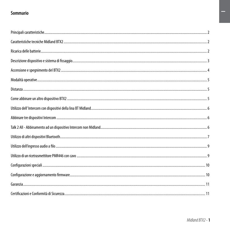 MIDLAND BTX2 User Manual | Page 2 / 112