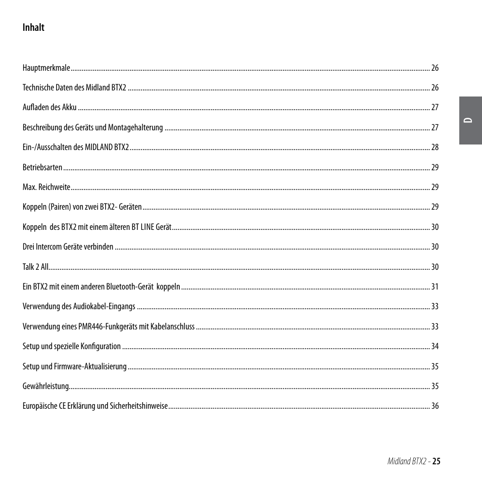 MIDLAND BTX2 User Manual | Page 26 / 112