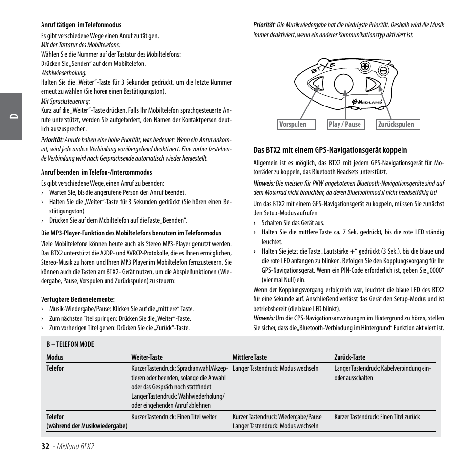 32 - midland btx2 | MIDLAND BTX2 User Manual | Page 33 / 112