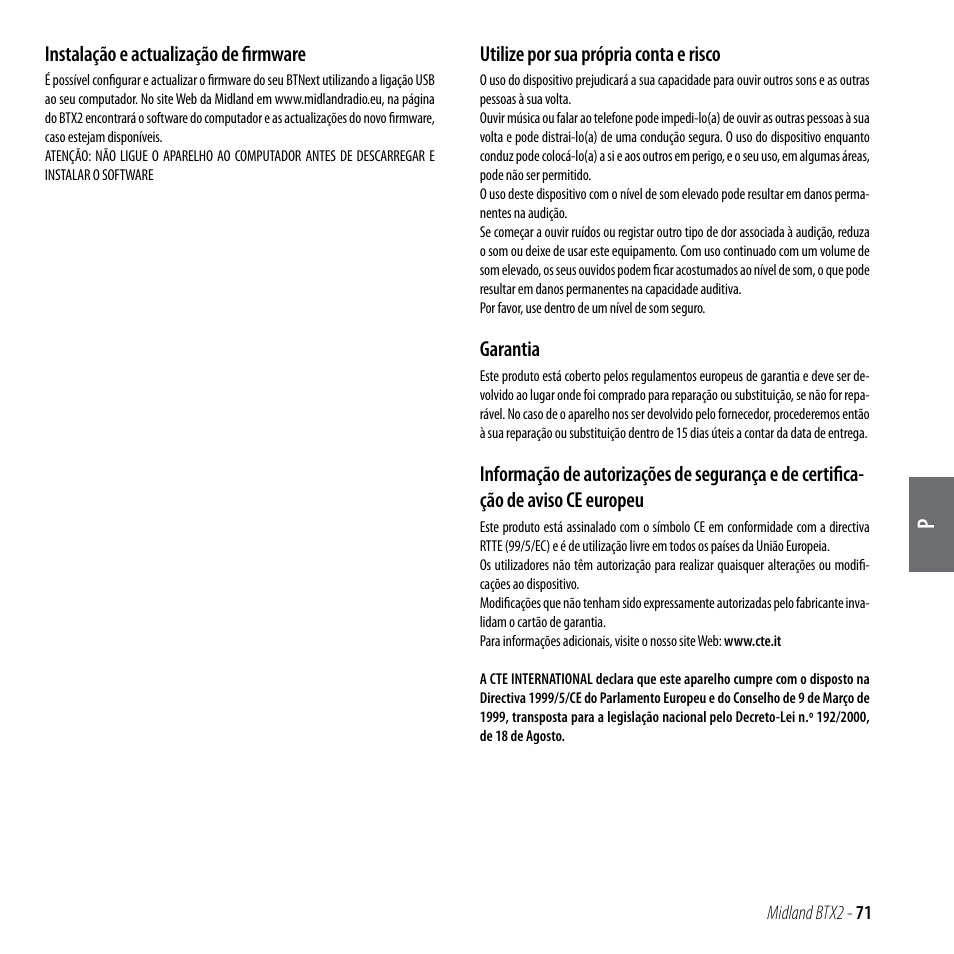 MIDLAND BTX2 User Manual | Page 72 / 112