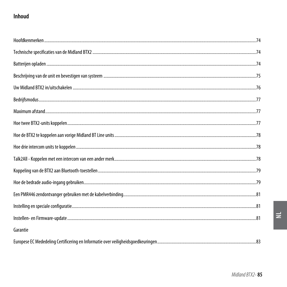 MIDLAND BTX2 User Manual | Page 86 / 112