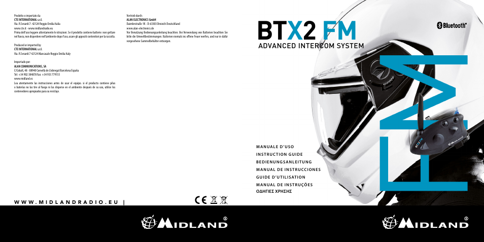 Bt x 2 fm | MIDLAND BTX2 FM User Manual | Page 100 / 100