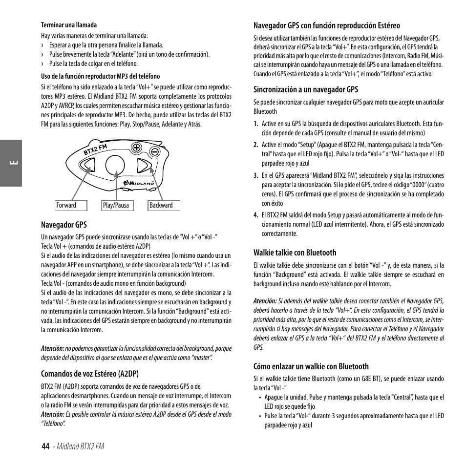 MIDLAND BTX2 FM User Manual | Page 45 / 100