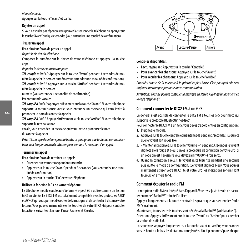 MIDLAND BTX2 FM User Manual | Page 57 / 100