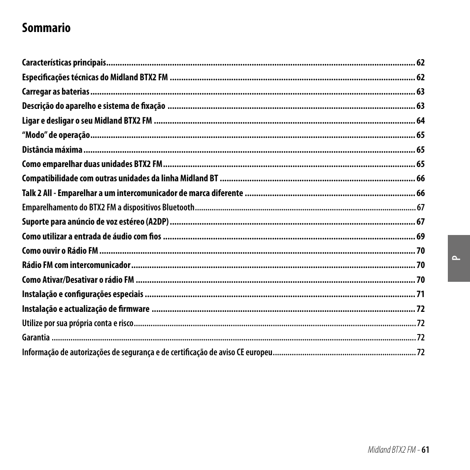 MIDLAND BTX2 FM User Manual | Page 62 / 100