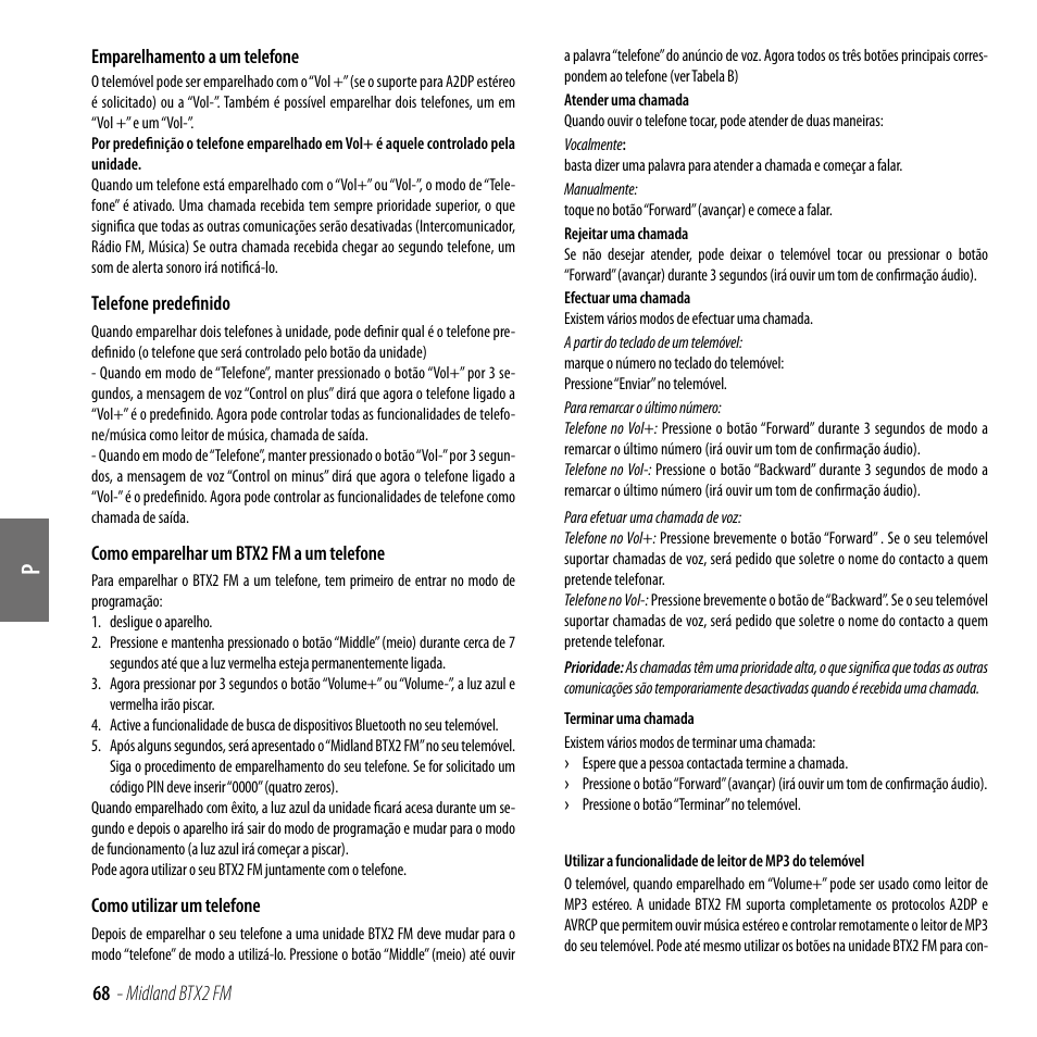 MIDLAND BTX2 FM User Manual | Page 69 / 100