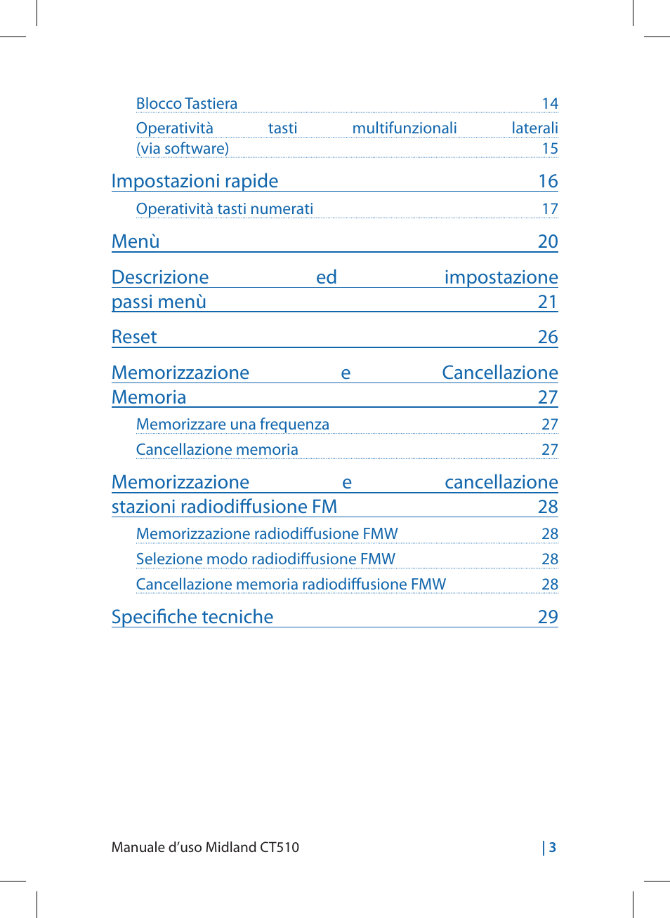 MIDLAND CT510 User Manual | Page 3 / 142