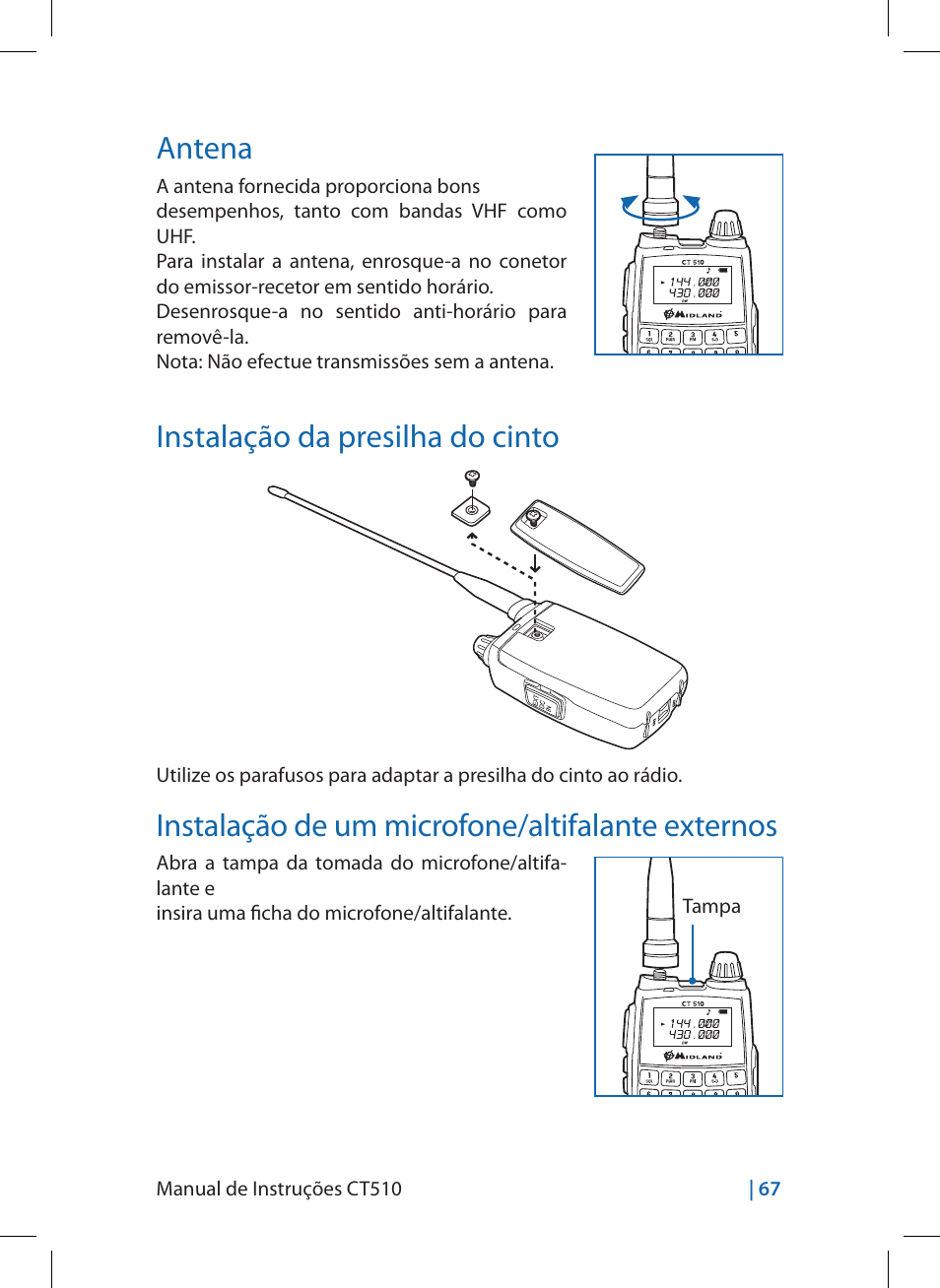 MIDLAND CT510 User Manual | Page 67 / 142