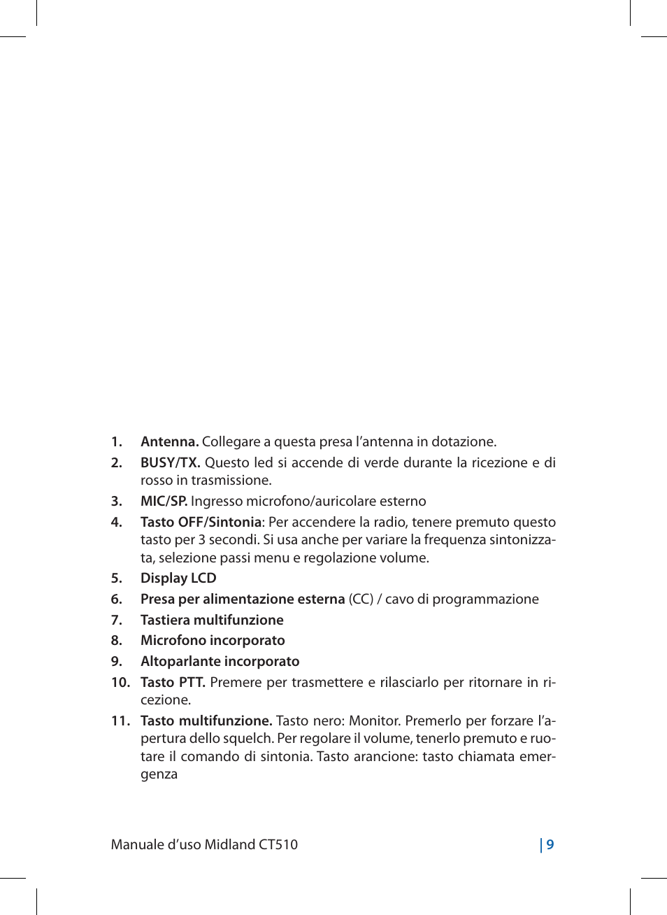 MIDLAND CT510 User Manual | Page 9 / 142