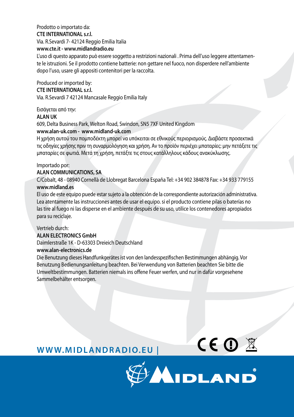 MIDLAND CT710 User Manual | Page 64 / 80