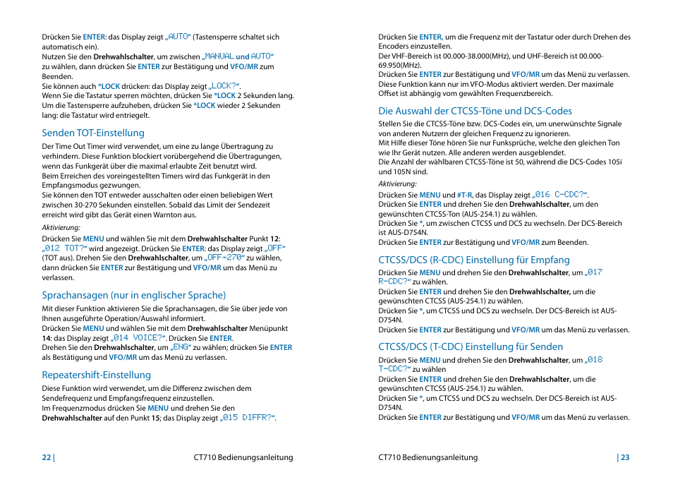 MIDLAND CT710 User Manual | Page 76 / 80