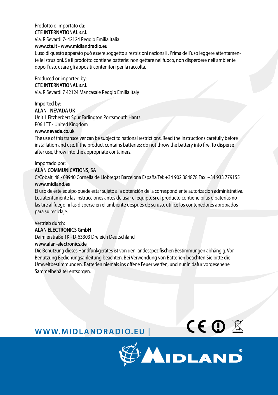 MIDLAND CT710 - 2014 User Manual | Page 152 / 214