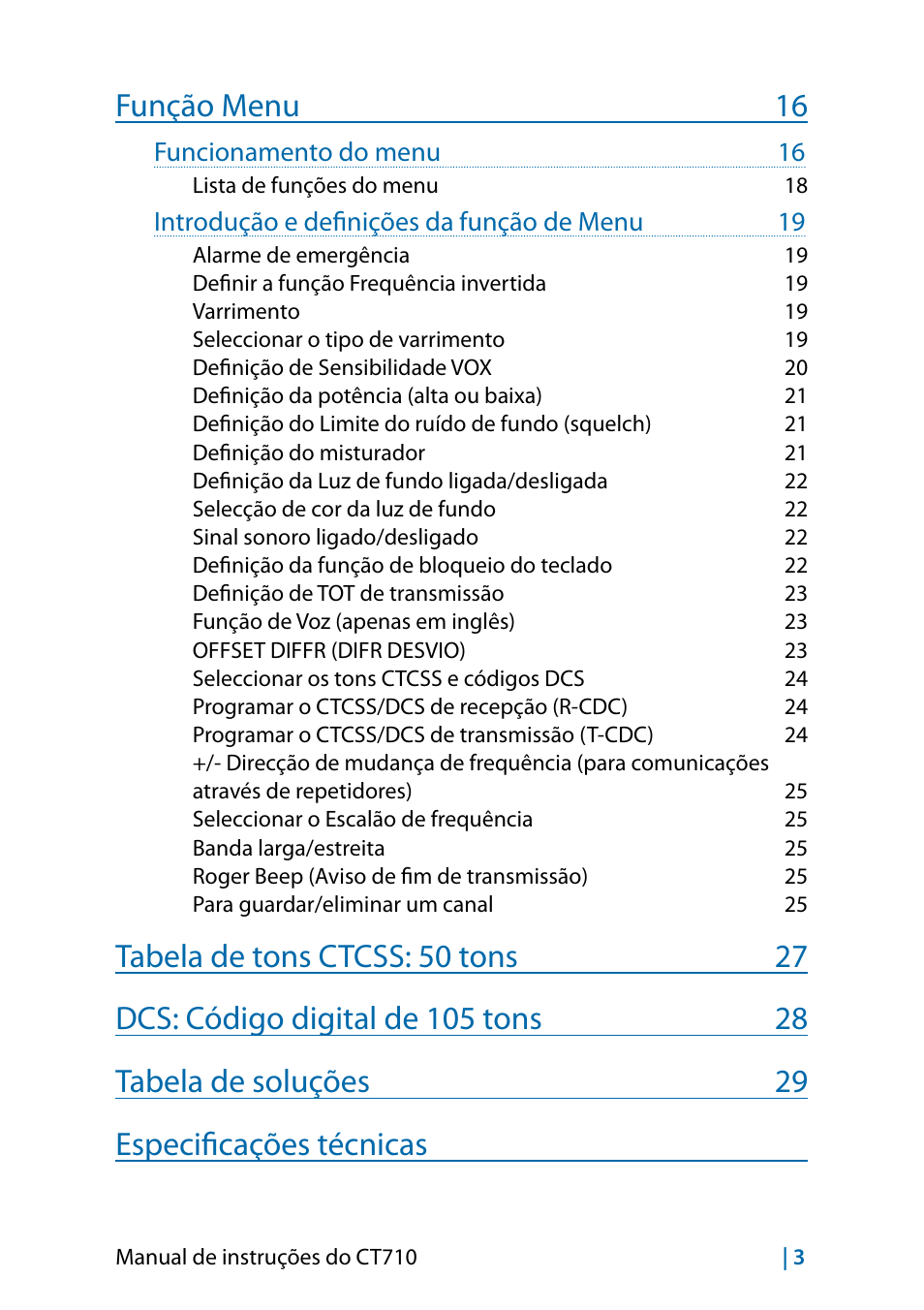 Função menu 16 | MIDLAND CT710 - 2014 User Manual | Page 185 / 214