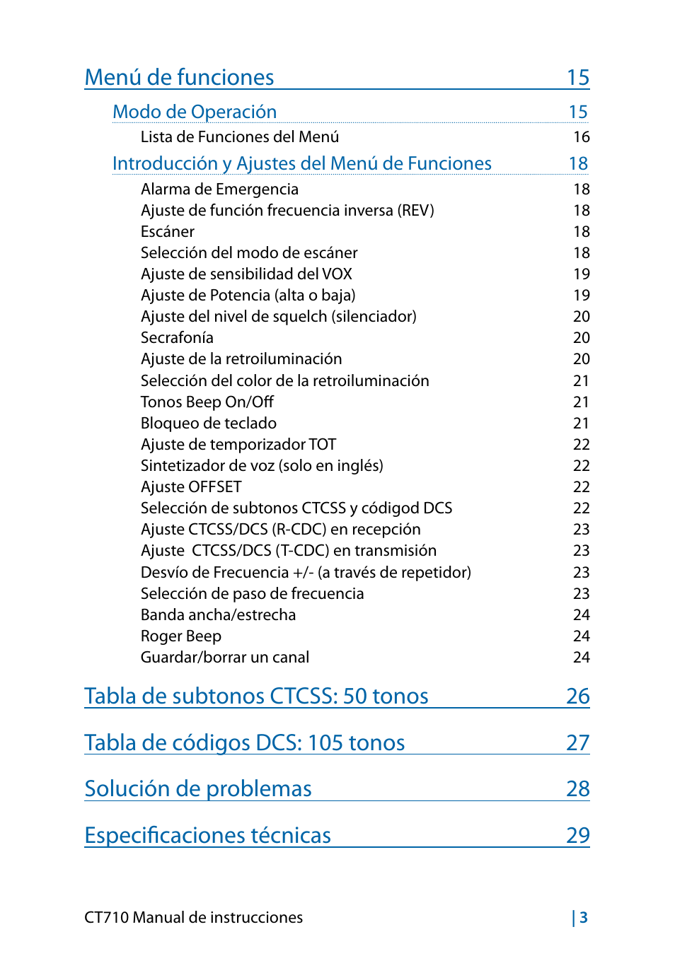 Menú de funciones 15 | MIDLAND CT710 - 2014 User Manual | Page 93 / 214