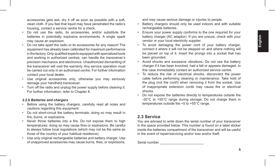 3 service | MIDLAND G12 User Manual | Page 5 / 32