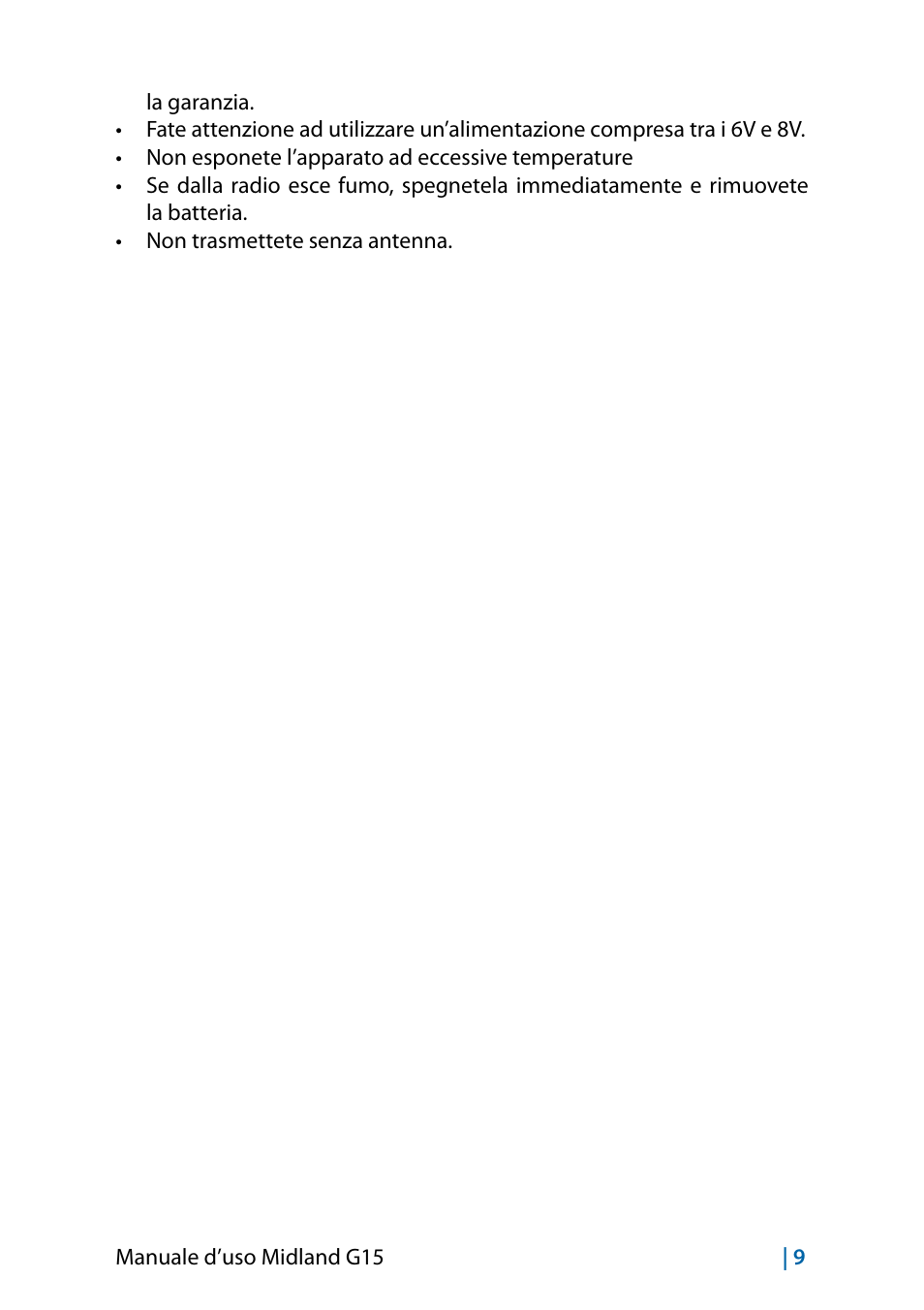 MIDLAND G15 User Manual | Page 11 / 134